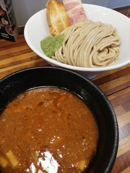 「海老トマトつけ麺」@鮮魚らーめん 五ノ神水産の写真