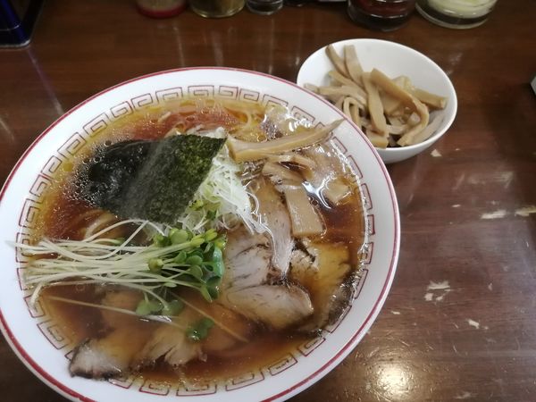 「新あっさりラーメン　並　550円　メンマ　200円」@大勝軒直伝 金太郎の写真