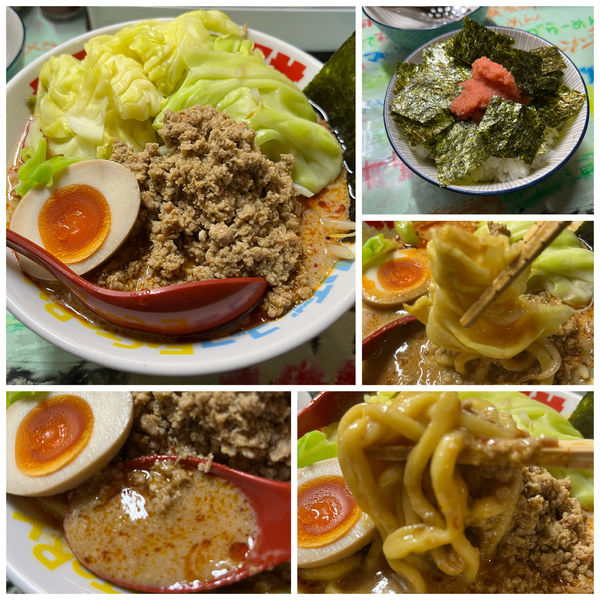 「最高峰！至高のタマサ担々麺1000円海苔明太子ご飯150円」@ハイデン.コッコFACTORYサマンサ・タマサの写真