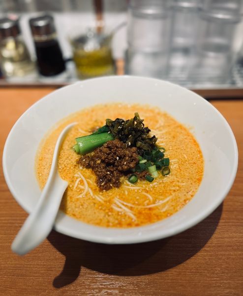 「【限定】鴨出汁担々麺（固め￥1000）」@麺屋 上々の写真