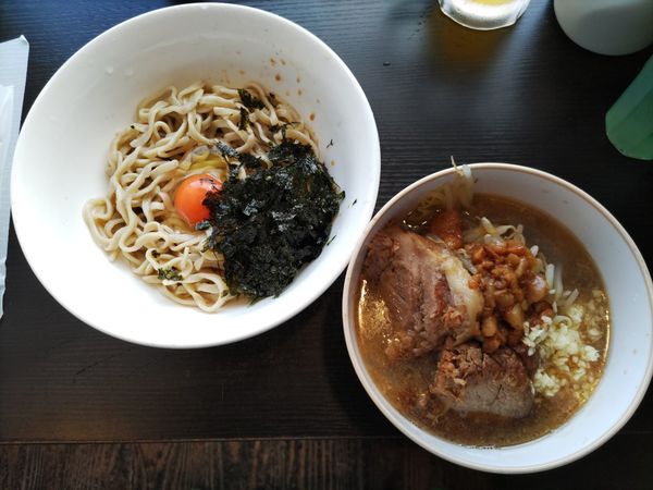 「限定3（TKM）・小+ビール+つまみ」@ラーメン二九六の写真