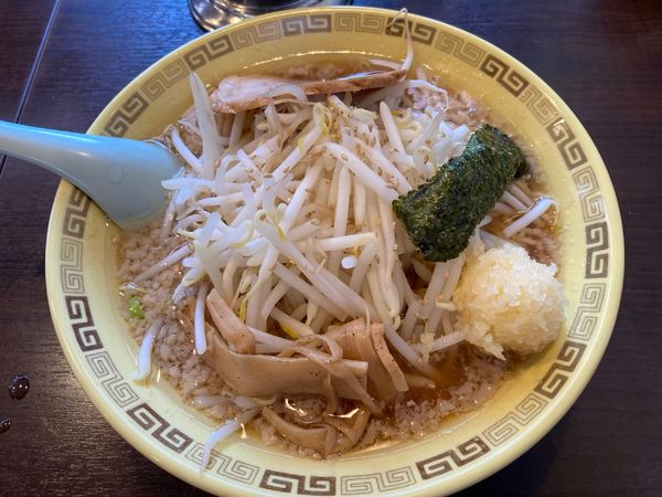 「もやし麺(細麺)900円　  ニンニクトッピング(JAFアプリサ」@江川亭 南多摩店の写真