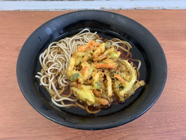 「かき揚げそば」@菜の花そば 千葉西口店の写真