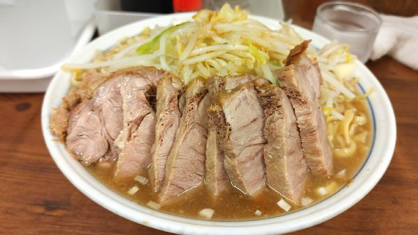 「大ダブル・ネギ(カラメ)￥1,200」@ラーメン二郎 品川店の写真