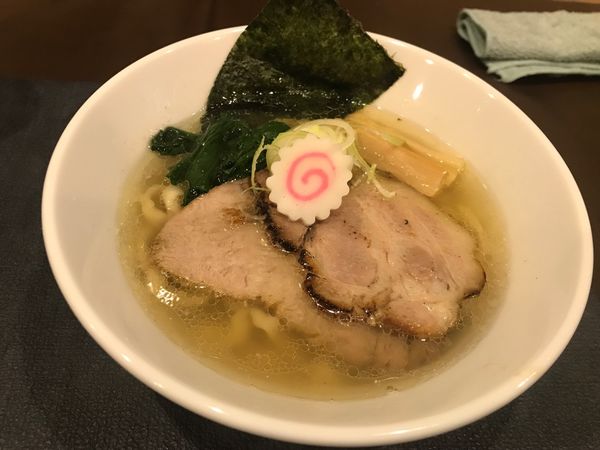 「塩らーめん＋チャーシューごはん」@手打ち 蓮の写真