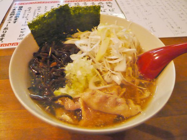 「豚そば（+白ネギ）」@三文の徳の写真