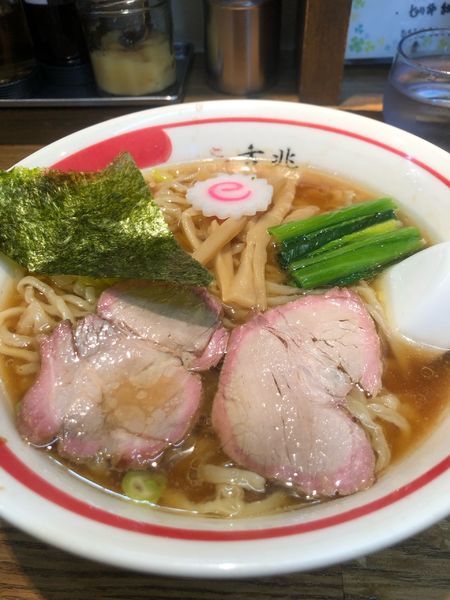 「中華そば700円＋そぼろご飯110円」@青竹平打ち中華そば 麺壱吉兆の写真