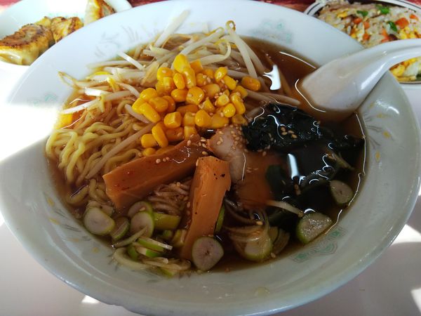 「ラーメンセット　（(半)炒飯・ギョーザ３個付き）」@珍さんの写真