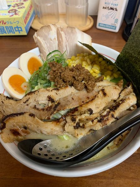 「こぼれ味噌チャーシュー麺(家伝味噌)(ｽﾍﾟｼｬﾙ)」@みそ吉 平店の写真