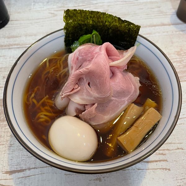 「特製四つ葉そば+にぎり  ￥1250+￥400」@中華そば 四つ葉の写真