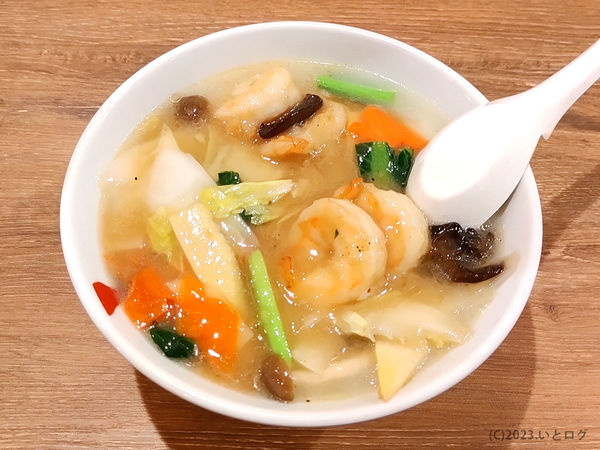 「エビ塩あんかけラーメン（大盛り）」@Chinaめし La-麺食堂の写真