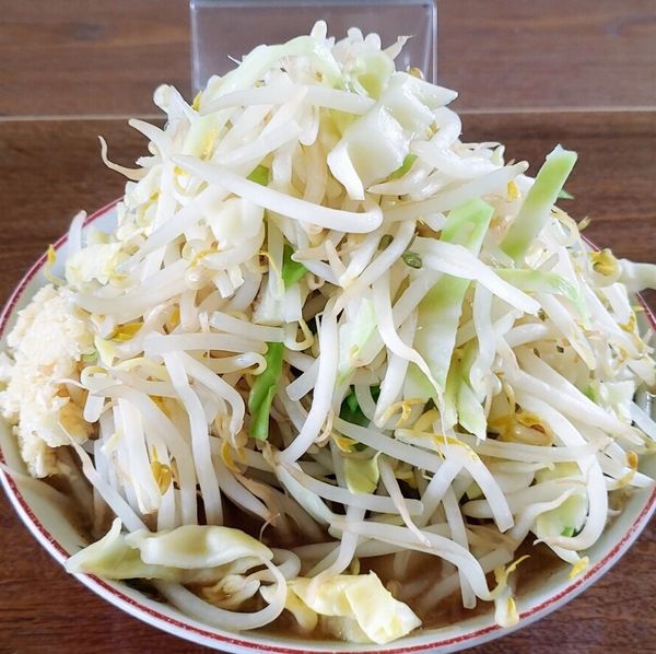 「ミニめんじろ（ヤサイマシ・ニンニク・麺無し）８００円」@めんじろの写真