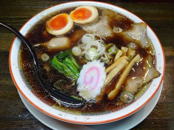 「伝（750円）＋煮玉子（130円）」@ますや本店 駅前店の写真