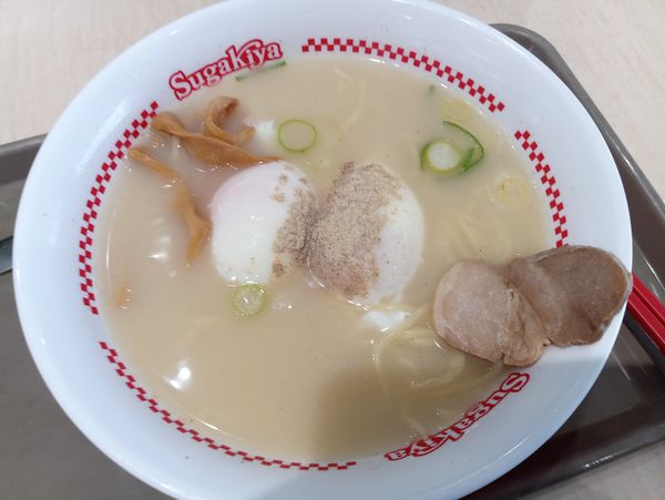 「玉子入りラーメン410円トッピング玉子50円」@スガキヤ 大垣アピタ店の写真
