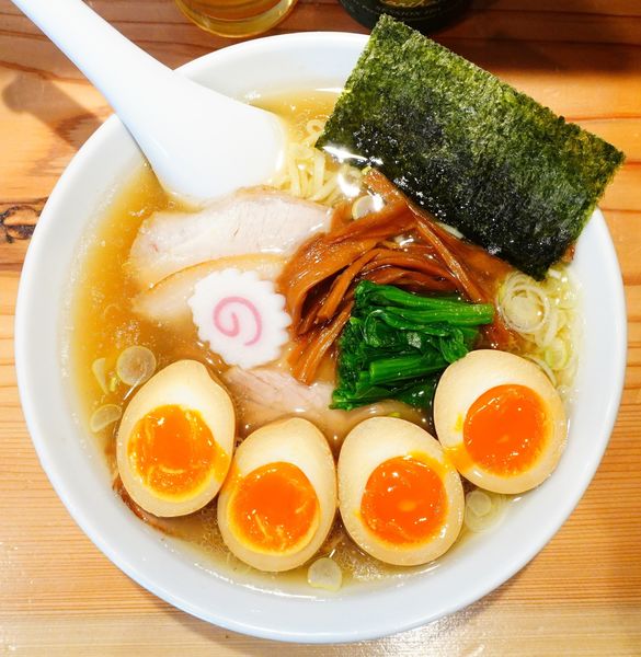 「しおラーメン＋味玉Ｗ＋COEDO毬花」@オランダ軒の写真