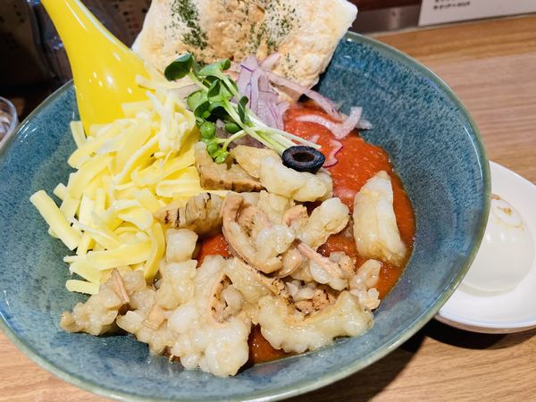 「サルサモツ辛レーラまぜSoba 他 1,950円」@鶏Soba Toraやの写真