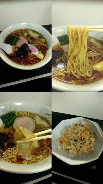 「『ワンタンメン+半チャーハン(¥900+500)』」@増本の写真