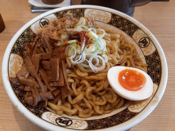 「煮干し油そば、400」@どうけん 新百合ヶ丘マプレ店の写真