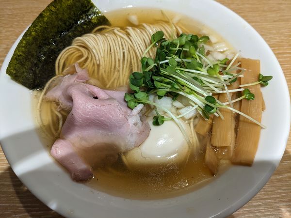 「味玉煮干しそば（白）」@一番だしラーメン しんせんの写真