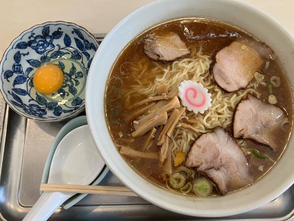 「中華麺　生卵」@永福町大勝軒の写真