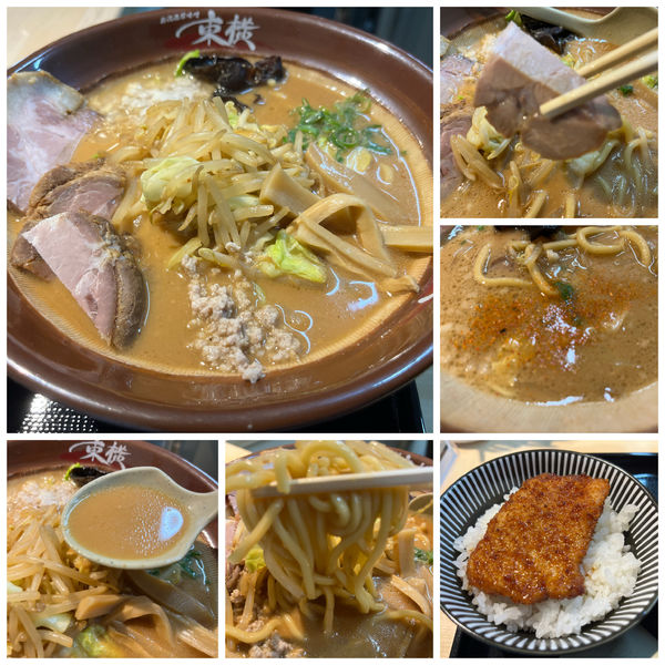 「新潟濃厚味噌ラーメン 950円ミニタレカツ丼330円生ビール」@潟食の写真