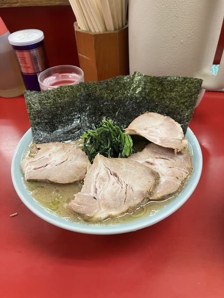 「チャーシュー麺➕チャーシュー　ライス」@横浜家系ラーメン 末広家の写真