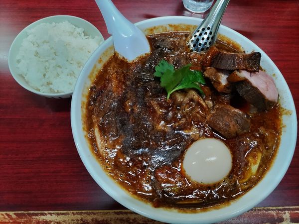 「[限定]トマト入り担々麺·小ライス·特製トッピング」@鶏こく中華 すず喜の写真