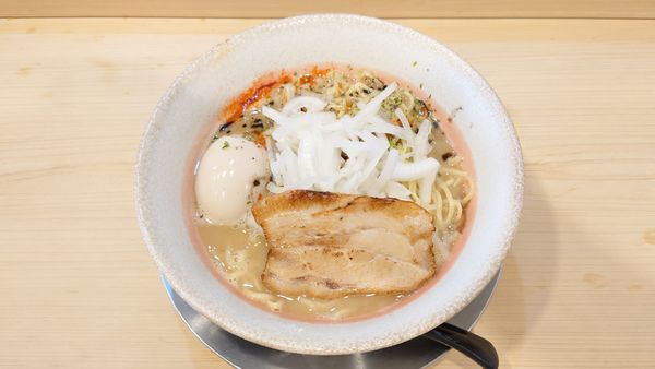 「【限定】鶏白湯ライト 800円+半チャーハン 400円+α」@中華そば すばる食堂の写真