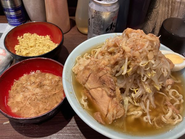 「ラーメン少なめ(ニンニク少しちょいヤサイちょいアブラ)¥1000」@ラーメン富士丸  西早稲田店の写真