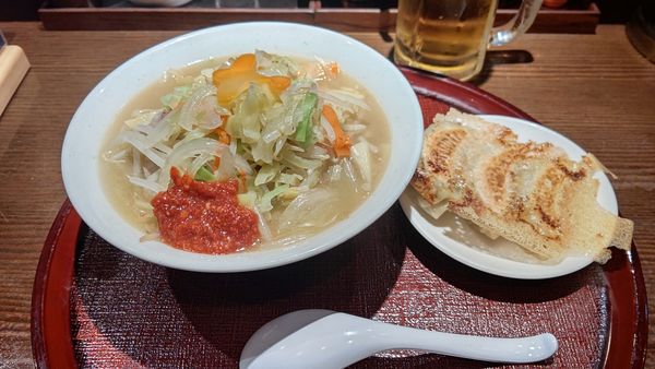 「辛タンメンセット」@餃子とタンメン 天の写真