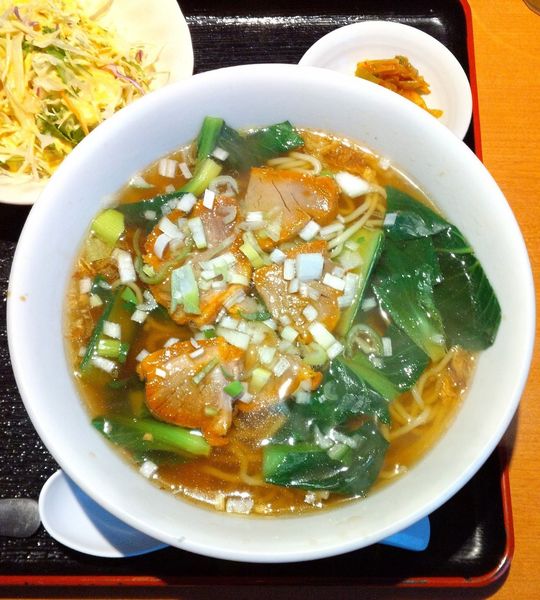 「香港風チャーシュー麺セット 750円」@香港料理 萬来の写真