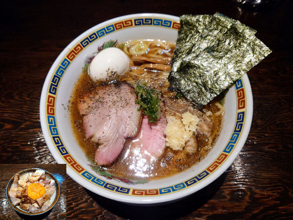 「特製 柳+肉めし」@中華蕎麦 柳の写真