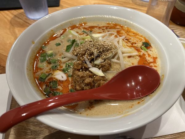 「白胡麻坦々麺Aセット」@田所商店 タンタンメン部 WBG店の写真