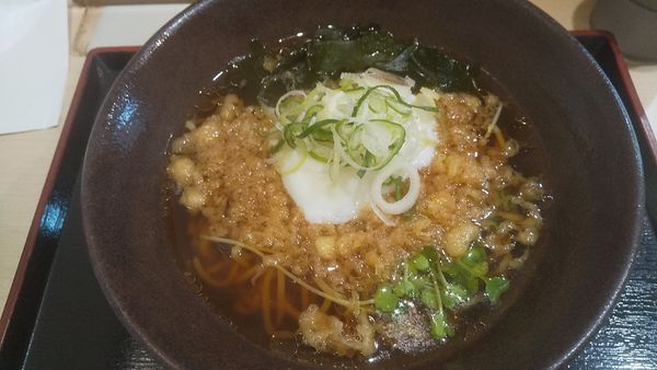 「朝ラー・温+温泉玉子(¥420+クーポン)」@ゆで太郎 竹橋店の写真