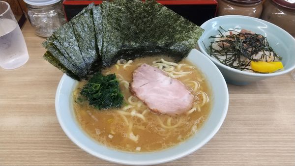 「のりラーメン(並)、まかない飯」@奥津家の写真