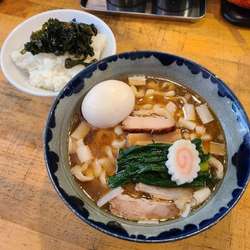 上だしそば(自家製麺変更)+味玉+ごはん