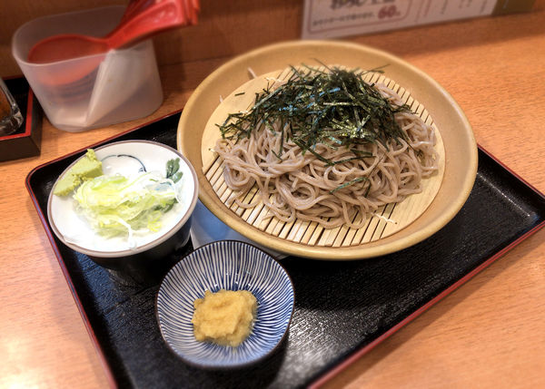 「ざるそば・大盛(510円)+おろし生姜(60円)」@越後そば 立石店の写真
