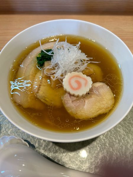 「白醤油ラーメン」@中華そば 深緑の写真