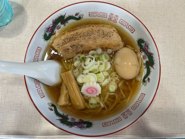 「中華そば＋くずれ玉」@中華そば ふじ野の写真