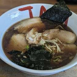 焼豚麺（醤油）＋半ネギ玉丼（990円＋300円）