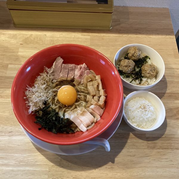 「まぜそば~追い飯付~」@二代目ガチ麺道場の写真