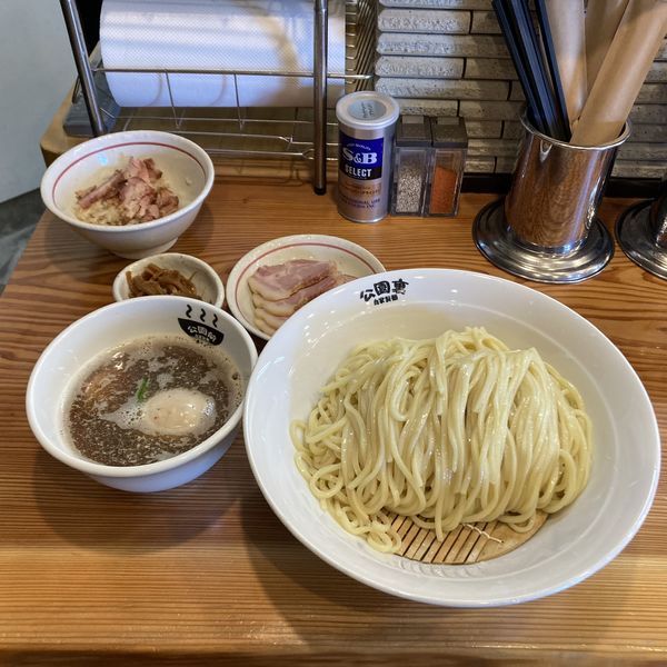 「醤油つけ麺」@公園前の写真