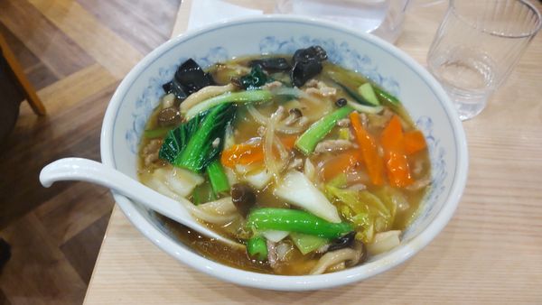 「肉きのこ野菜ラーメン」@ぎょうざの満洲 小江戸館の写真