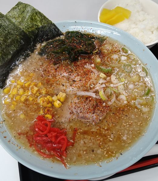 「塩ラーメン+BV7､ライス」@ラーメンショップ 北川辺店の写真