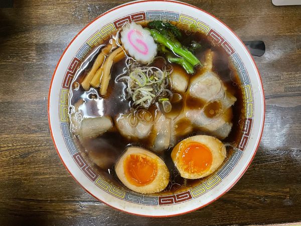 「伝(¥750) 煮玉子(¥130)」@ますや本店 駅前店の写真