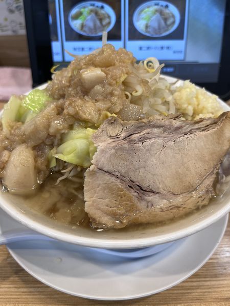 「富士郎ラーメン　ヤサイ　ニンニク　アブラ」@自家製中華そば 麺の虜の写真