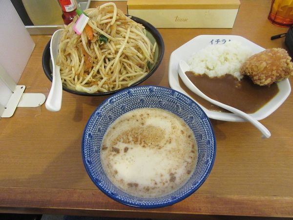 「もりタンメン＋カレーセット（１３９０円）」@極濃タンメン イチラク 成田店の写真