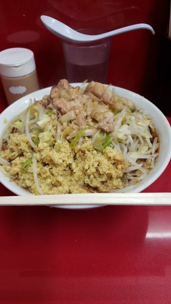 「小ラーメン＋生姜」@ラーメン二郎 越谷店の写真