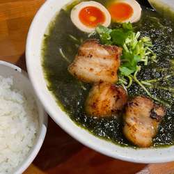 つぼみ磯しおそば（980円）,ライス 小（120円）