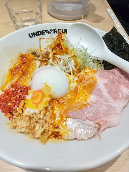「辛まぜそば」@頑者 UNDERGROUND RAMEN 川越駅店の写真